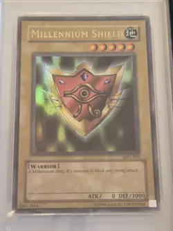 Millennium Shield MP1-001 PSA 9 MINT Yugioh McDonald's Promo 2002 Ultra Rare - Image 2