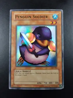 YUGIOH 2002 | PENGUIN SOLDIER | SDJ-022 | NORTH AMERICAN PRINT | VERY GOOD (MP) - Image 1