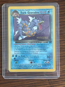 Dark Gyarados #08/82 Pokemon Card Holo Prerelease WOTC Near Mint or Better - Image 5