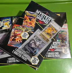 3 Boxes Pokemon Mystery Gems/ 1 Graded Card, 2 Booster Packs 2024/ Sealed - Image 2