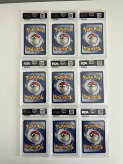 Pokemon Graded Card Lot of 9. All 1st edition PSA 9 - Image 2