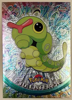 CATERPIE #10, Series 1 - 2000, Topps TV Animation Edition Chrome Pokemon Card - Image 1