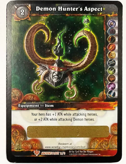 Demon Hunter's Aspect Loot Card World of Warcraft Comstume Suit WoW TCG Toy Box - Image 1