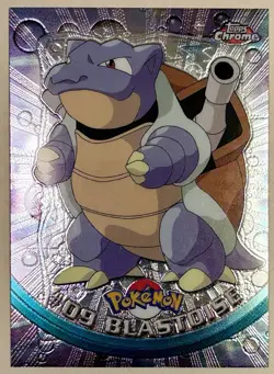 BLASTOISE #09, Series 1 - 2000, Topps TV Animation Edition Chrome Pokemon Card - Image 1