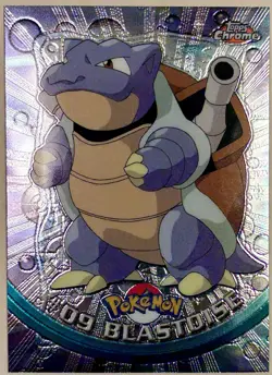 BLASTOISE #09, Series 1 - 2000, Topps TV Animation Edition Chrome Pokemon Card - Image 3