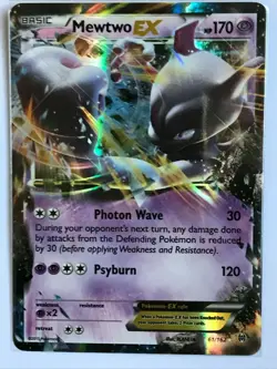Mewtwo EX ULTRA RARE 61/162 XY BREAKthrough Pokemon card TCG NM HOLO 2015 - Image 1