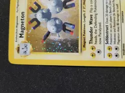 2000 Pokemon MAGNETON Base Set 2 HOLO Foil Rare Card 9/130 WotC - Image 3
