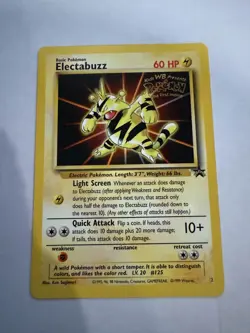 Electabuzz Pokemon WB Gold Stamp #2 1999 First Movie Black Star Promo Card - Image 1