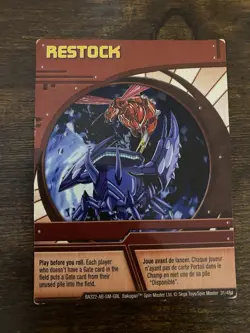 Bakugan RESTOCK Red Ability Card BA322-AB-SM-GBL 31/48d - Image 1