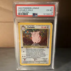 PSA 6 Clefable Holo 1st Edition 1/64 Jungle Pokemon Card 1999 - Image 1