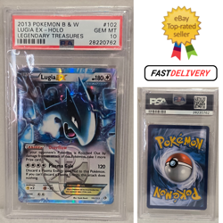 Lugia EX Holo 102/113 Legendary Treasures 2013 Pokemon B&W TCG Card GEM MT 10 PS - Image 1