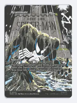 Reanimate (Borderless) 0020 (M) MTG Marvel's Spider-Man Eternal-Legal (MAR) - Image 1