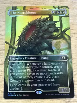 1x The Necrobloom ~~ Borderless - Foil NM-Mint, English Modern Horizons 3 MTG Ma - Image 1