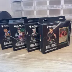 FINAL FANTASY Sealed Commander Deck Display (Set of All 4 Decks) Magic MTG - Image 1