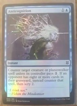 Anticognition - MTG - ZNR - #45 - Foil - Blue - Great Condition !! - Image 1