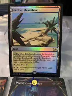 1x Foil Fortified Beachhead (262) The Brothers' War LP MTG Magic the Gathering - Image 1