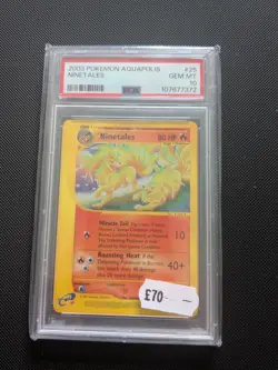 2003 Pokemon Aquapolis Ninetales PSA 10 GEM MINT Non Holo Rare - Image 1