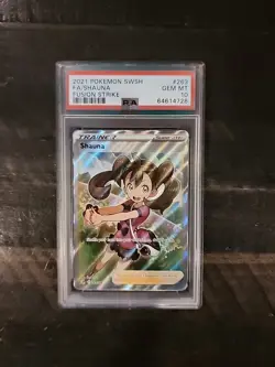 2021 Pokemon Shauna #263 Full Art Trainer Fusion Strike Ultra Rare PSA 10 - Image 1