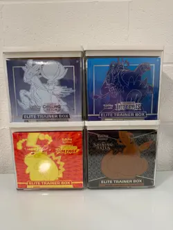 LOT 4 POKEMON ETB VIVID VOLTAGE,SHINING FATES,BATTLE STYLES & CHILLING REIGN - Image 1
