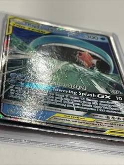 Pokemon TCG S&M Magikarp & Wailord GX SM166 Towering Splash Promo - Binder Copy - Image 2
