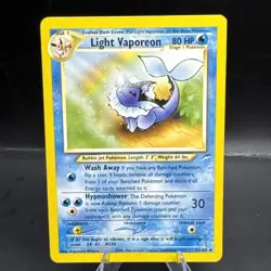 Light Vaporeon Neo Destiny 52/105 LP Pokemon TCG - Image 1