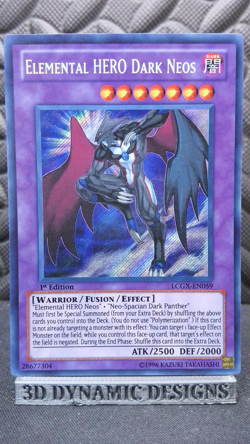 | Yugioh Elemental HERO Dark Neos LCGX-EN059 1st Edition Secret Rare NM 🔥 | - Image 1