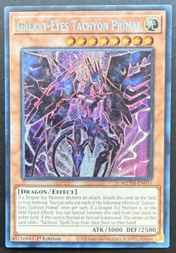 Galaxy-Eyes Tachyon Primal MZTM-EN011 Secret Rare 1st Edition Yu-Gi-Oh! Mint - Image 1