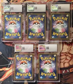 5 x Bulk Eevee Graded CGC 10 Gym Promo Japanese Pokemon Card Lot - Image 2
