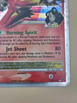 2009 Pokemon TCG Supreme Victors Blaziken FB Lv.X Holo Card 142/147 MP - Image 3