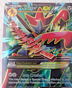 Pokemon M Mega Scizor EX (Full Art) 120/122 Breakpoint Holo Card Very Good+ - Image 2