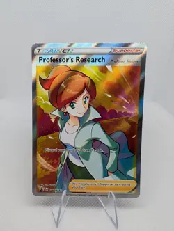 Professor's Research SWSH152 Full Art Trainer Black Star Promo Pokemon Card LP - Image 1