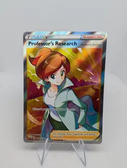 Professor's Research SWSH152 Full Art Trainer Black Star Promo Pokemon Card LP - Image 2