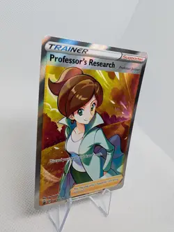 Professor's Research SWSH152 Full Art Trainer Black Star Promo Pokemon Card LP - Image 3