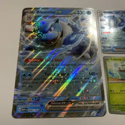 Pokemon 151 Blooming Waters Premium Collection 5 Promo Cards Jumbo Blastoise - Image 2