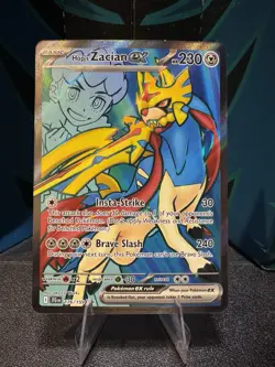 Pokemon TCG Full Art Hops Zacian EX 176/159 Journey Together Card - Image 1