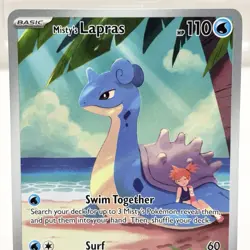 2025 Misty's Lapras 194/182 Destined Rivals Illustration Rare Pokemon Card LP - Image 2