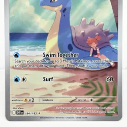2025 Misty's Lapras 194/182 Destined Rivals Illustration Rare Pokemon Card LP - Image 3