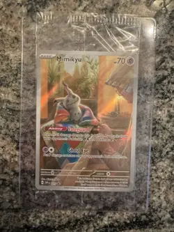 Mimikyu 075 Full Art Black Star Promo Paldean Fates Pokemon Card SEALED - Image 1