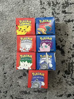 1999 Burger King Pokemon Gold Plated 23K Card Set of 7 (Reds Sealed) - Image 1