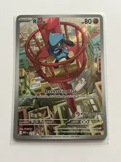 Riolu 010 Mega Evolutions ETB Pokemon Center Stamped Promo NM NEAR MINT Card - Image 1