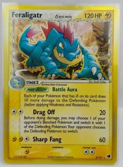 Pokemon Card TCG - Feraligatr 2/101 Reverse Holo Foil - EX Dragon Frontiers LP - Image 1