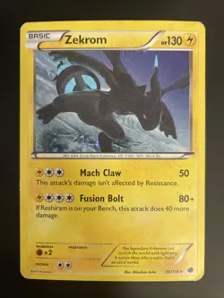 Zekrom 39/116 Rare Holo Pokemon Card- Plasma Freeze HP - Image 1