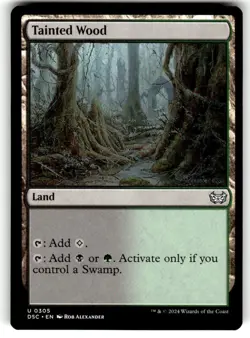 Tainted Wood Commander: Duskmourn: House of Horror Regular MTG - Image 1