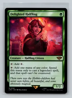 Delighted Halfling Magic the Gathering Lord of the Rings Tales Middle-Earth MTG - Image 1