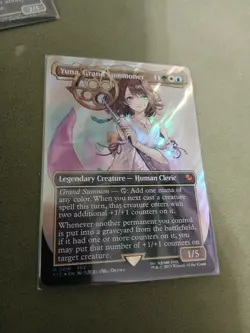 MTG ~ Yuna, Grand Summoner (Borderless Surge Foil) ~ Final Fantasy ~ NM ~ Mythic - Image 1