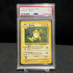 Pokemon Base Set Raichu #14 Holo Rare PSA 7 Near Mint - Image 1