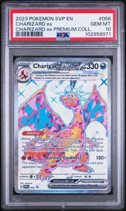 2023 POKEMON SVP EN-SV BLACK STAR PROMO #056 CHARIZARD EX PSA 10 - Image 1