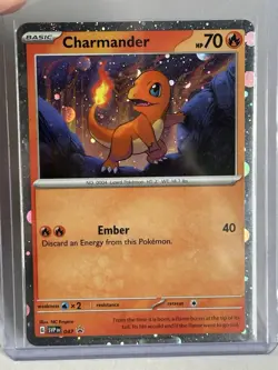 HD COSMOS HOLO Charmander 047 - Pokemon 151 Black Star Promo - Image 1