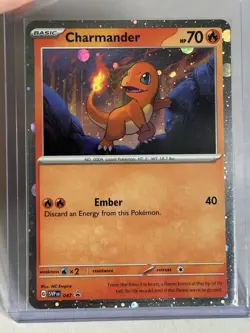 HD COSMOS HOLO Charmander 047 - Pokemon 151 Black Star Promo - Image 2