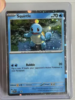 HD COSMOS HOLO - Squirtle SVP 048 Pokemon 151 - PROMO - M/NM - Image 1